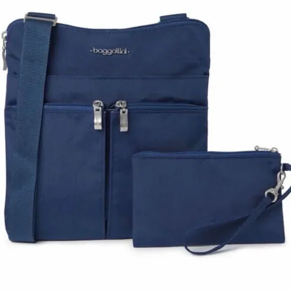 Baggallini Horizon Crossbody Bag Pacific Blue Adjustable Unisex Medium - Picture 3 of 7